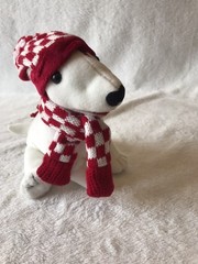 Target Bullseye Dog 7″ Plush Stuffed Animal Christmas Bull Terrier