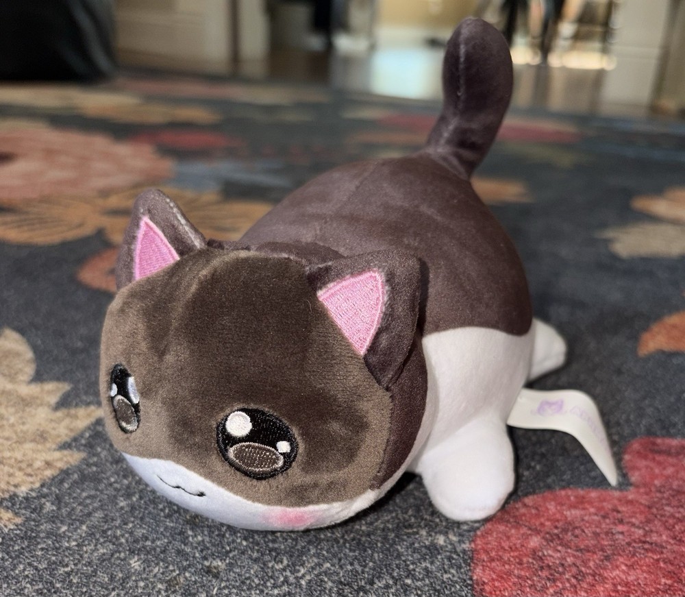 Aphmau Meemeows Mystery PlushToy Litter Series 1 Johnny Cat 6” Brown White (P-3)