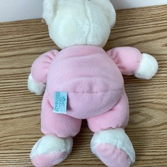 VTG Russ Berrie “My First Teddy White Head Pink Body Rattle Inside