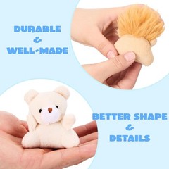 24 Pack Mini Animal Plush Toy Assortment 24 Units 3″ Each, Animals Keychain D…