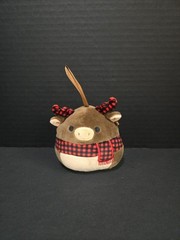 Squishmallows Christmas Holiday Ornament Alfred Moose W/ Scarf Plush Toy 4″