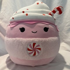Squishmallows XL Ethel Plushie Pink White Red