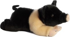 Aurora – Medium Black Miyoni – 12″ Hampshire Pig – Adorable Stuffed Animal