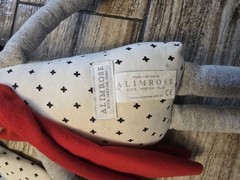 Alimrose Superhero Bunny Rabbit Plush Doll Gray Red Cape 18″ Stuffed Toy Soft