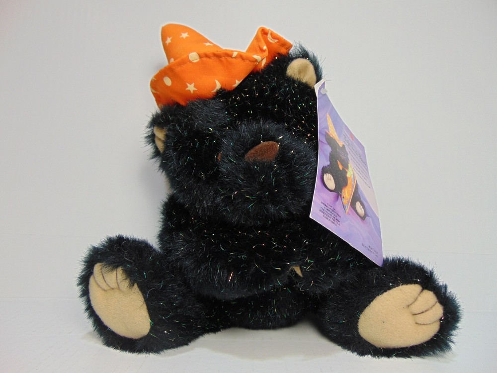 American Greetings Bear Plush Soft Touch Halloween Magnetic Hands With Tags 9″