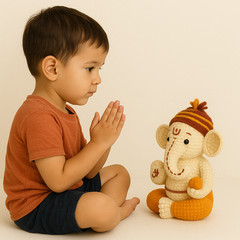 Baby Ganesh Crochet Structure | Lord Ganesha Gift for Baby Shower Birthday