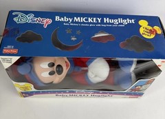 Vtg Disney Baby Mickey Mouse Huglight Fisher Price Plush Glow Light Open Box