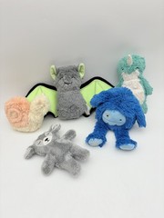 Slumberkins Plush Lot Halloween Animals Bundle Story Book 5 PCS