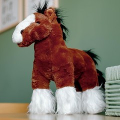 Standing Clydesdale Horse Stuffed Animal Plushie, Gifts for , Wild Onez Barny…