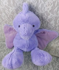 Animal Adventure Purple Pterodactyl Plush Dinosaur 14″ Stuffed 2023 Needs Repair