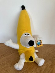 Family Guy 2008 Brian Griffin Dog 16″ Banana Plush Peanut Butter Jelly Time