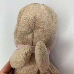 Vintage Chosun Floppy Puppy Dog Tan with Pink Heart Pink Bow 10 inch RARE HTF