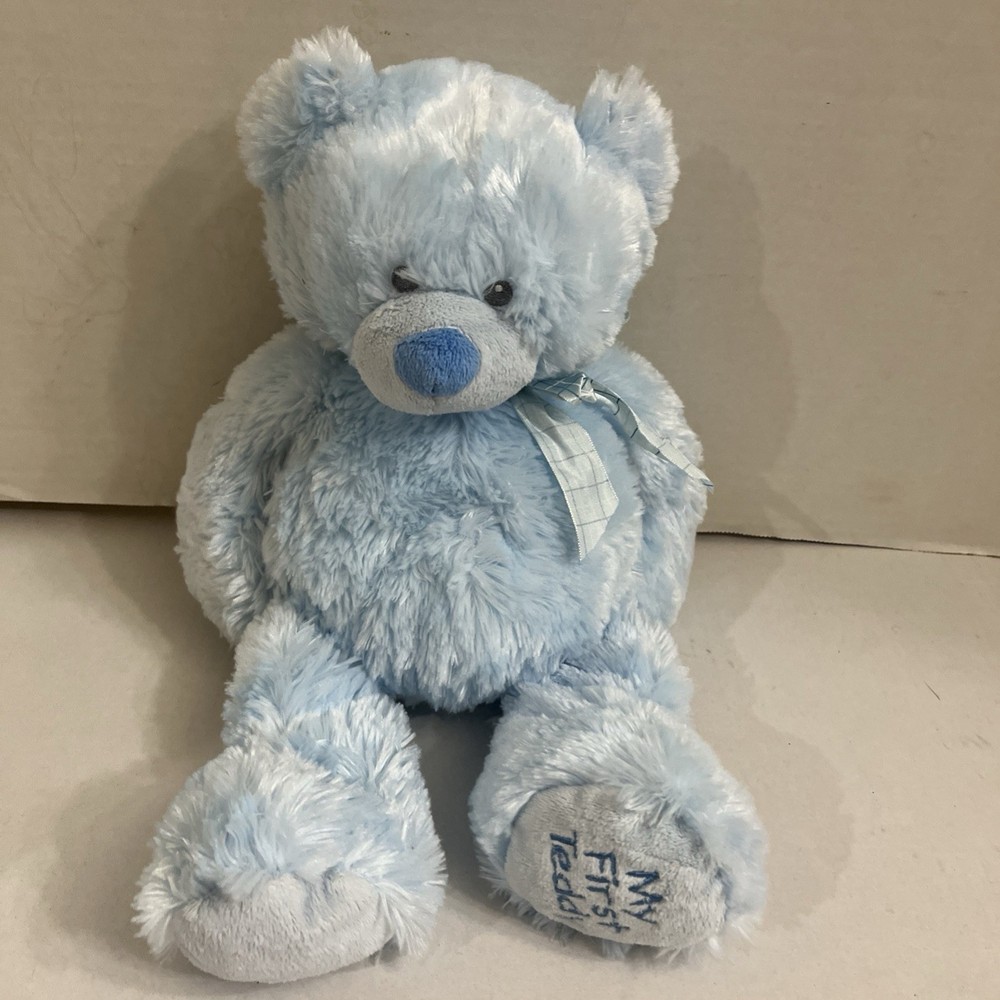 Ganz Baby My First Teddy Bear 14″ Plush Blue Stuffed Animal