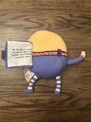 Crocodile Creek Humpty Dumpty Plush Doll Small Purple Red Yellow 1998 Washable