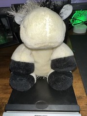 Webkinz Lil’ Kinz HM003 Black & White Cow 8” Plush (No Code) Cute Stringy Hair