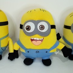Minions Plush Despicable Me Material Glasses Soft Eyes Lot Of 3 Kevin Stuart
