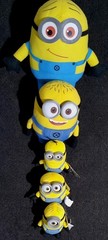 DESPICABLE ME MINIONS – Minions Plush Toys ×5 – Height 35cm-25cm-15cm×3 Minion