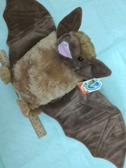 Wild Republic CK Brown Bat Plush Realistic Stuffed Animal 30 Inch Wingspan