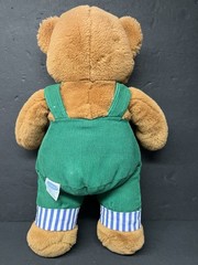 Eden Don Freeman CORDUROY BEAR 16″ Plush Green Overalls