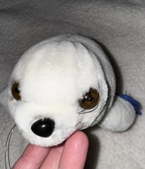 Sea World White Harp Seal Pup & Dolphin Plush Stuffed Animals Vintage 1980s 7”