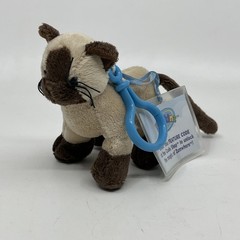 Webkinz Siamese Cat Kinz Klip Plush Keychain Clip Ganz 4” w/ Code