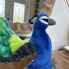 Wild Republic Peacock Plush Stuffed Animal Blue Green Realistic 2012 Cuddlekins