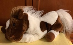 2005 Toys R Us Wells Fargo Pinto Painted Brown White Horse Plush Toy 15”