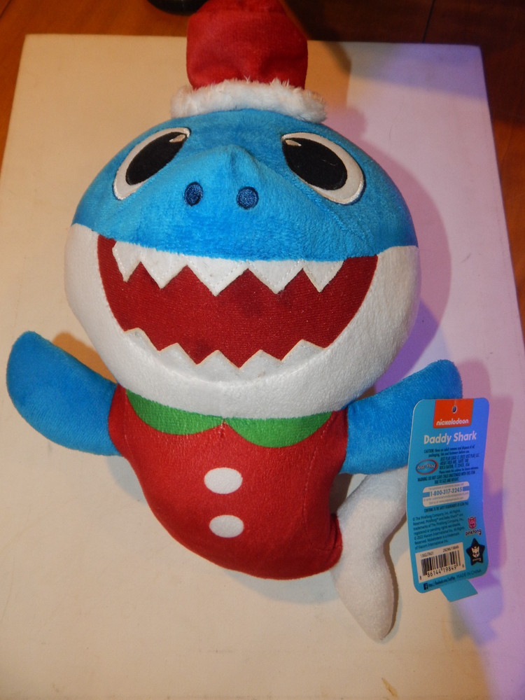 Nickelodeon Pinkfong 2022 Baby Shark “DADDY Shark” 15″ Plush Christmas Theme New