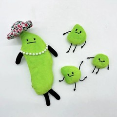 31cm New Secret Staycation Plush Toy Edamame Family Doll Cute Cartoon Stuffed