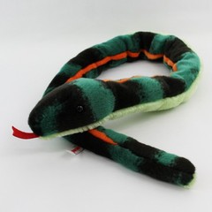 Aurora Snake Plush Stuffed Animal 51″ Green Orange Black