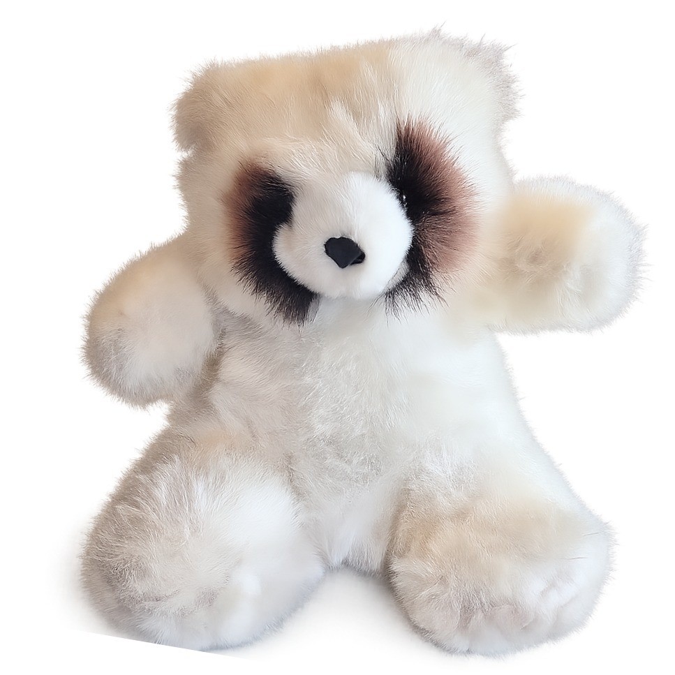 Vintage 1990s PSI Raccoon Plush Stuffed Animal Realistic Fur 10″ Toy