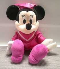 Disney Graduation Minnie Mouse Plush Pink Stuffed Animal 2017 Kcare 13″