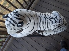 Melissa & Doug Giant Siberian White Tiger Lifelike Stuffed Animal
