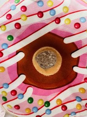 Fiesta 8” Plush Donut Pink White Icing Colorful Multicolored Sprinkles 2024 NWT