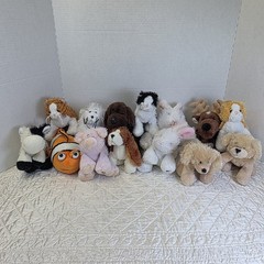 Lot Of 14 Webkinz Ganz No Code Large Lot Plush Stuffed Animal Dog Cat Pig Bunny
