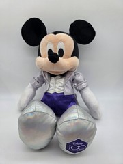 Mickey Mouse Disney 100 Years Of Wonder 202 Silver Jacket Plush Plushie Toy 17″