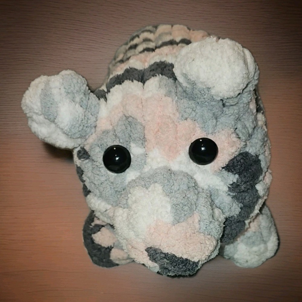 Handmade Crochet Piggy Pig Plush Amigurumi Approx 7in H x 14 in L x 5in W PL-4