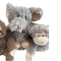 Lot Of 3 WARMIES Comfort Plush Elephant Monkey Warm Therapy Microwave Lavender