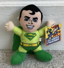 Brand New With Tag Superman Green DC Super Friends Plush Toy Factory 2016 8”