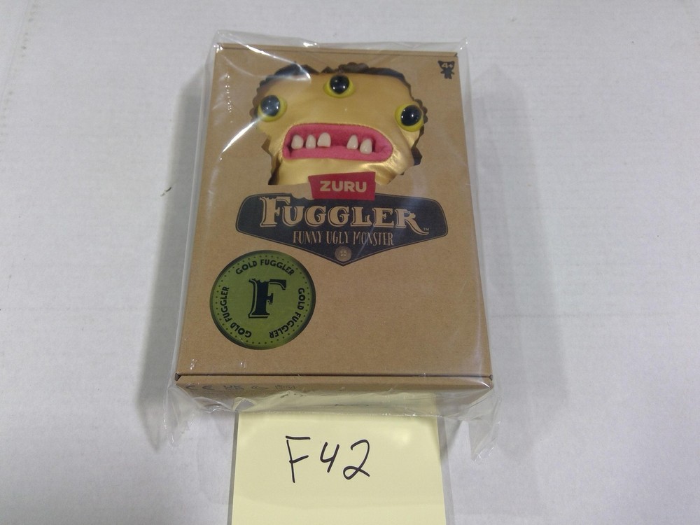 ZURU Fuggler Funny Ugly Monster Plush Toy Small Gold Boxed Lab Misfits New