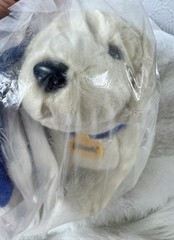 Cottonelle Yellow Lab Plush Puppy Dog w/House Dish & Bone Advertising Promo NOS