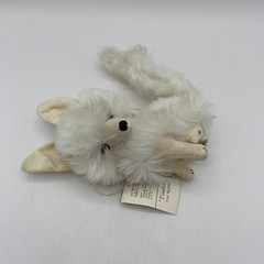 Vintage Kamar White Arctic Fox Stuffed Animal MCM Kitsch Plush Pristine 1967 NWT