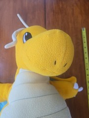 Vintage Walmart Pokemon Dragonite Pillow Pal Plush 26” Used