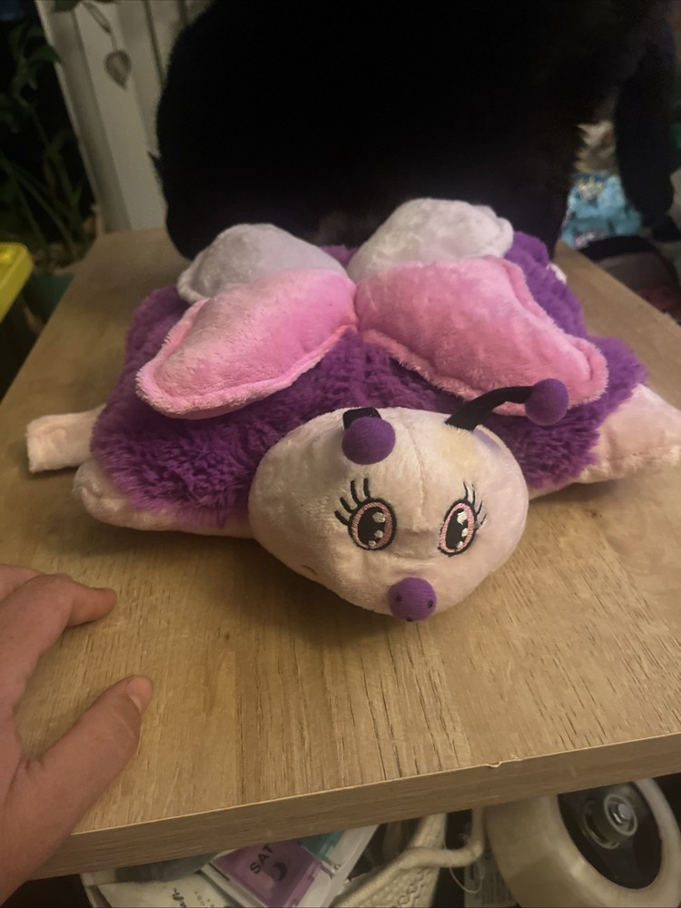 Pillow Pets Pee-Wees Fluttery Butterfly Soft Plush Toy Stuffed Pink 2011 11”