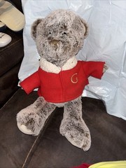 Godiva Brand Limited Edition 2017 Plush Gray Bear Red Sweater