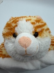 Kellytoy Pillow Chums Small Tabby Kitty Cat Plush 12″ 2011 Orange White Striped