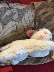 Lamb Vintage Dollcraft Industries Sheep Stuffed Animal Plush Pink Eyes