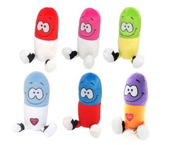 Just For Laughs Happy Pill Giggling Plush 6-Pack 4 inches, 6-pack
