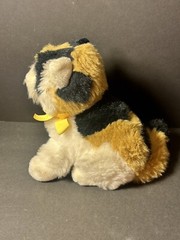 Vintage Cat Stuffed Animal Calico Cat 1986 Dankin Plush Stuffed Animal 11” Tall