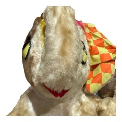 Vintage 1960s Dollcraft Psychedelic Elephant Plush Groovy Mod Stuffed Animal Toy